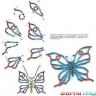Композиции из бабочек + схема.